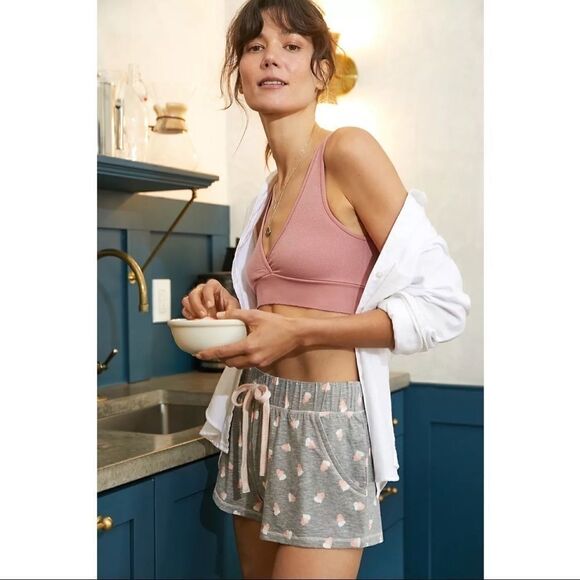 NEW Anthropologie Splendid Nikki V-Neck Heart Love Pajama Lounge Gift Set Medium - Picture 4 of 4